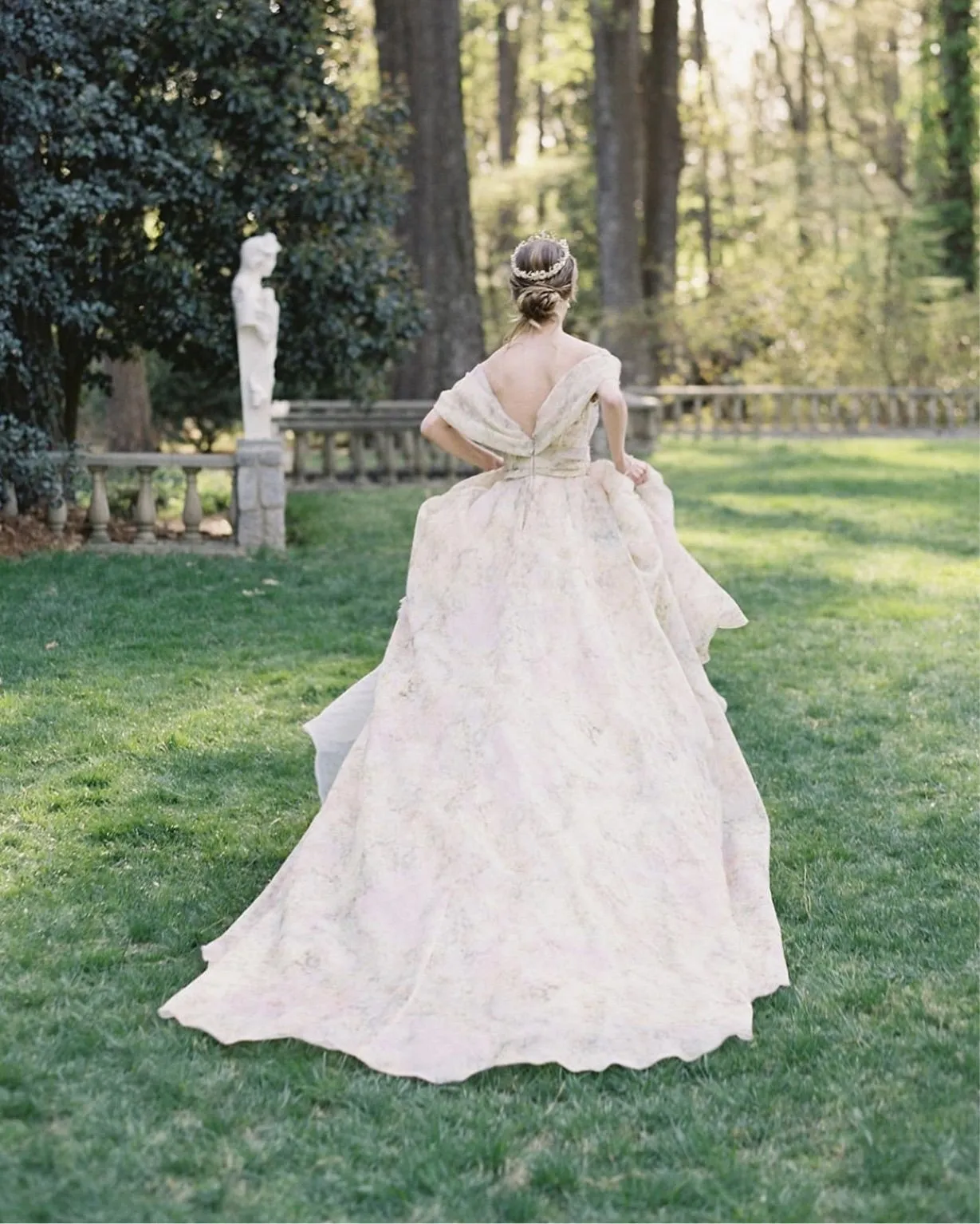 GENEVIEVE Gilded Blossoms Full Bridal Crown