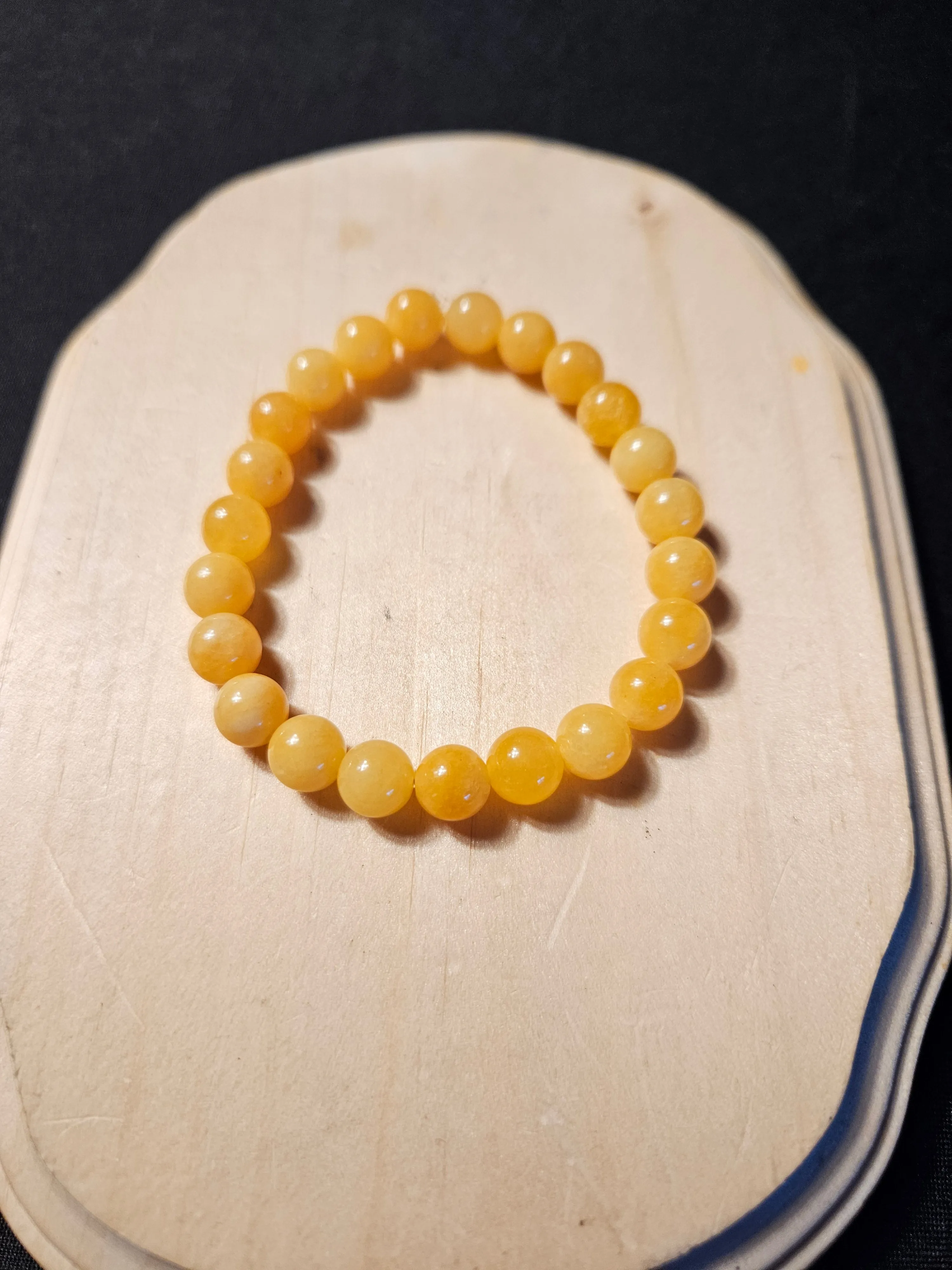 Honey Jade Crystal Beaded Bracelet