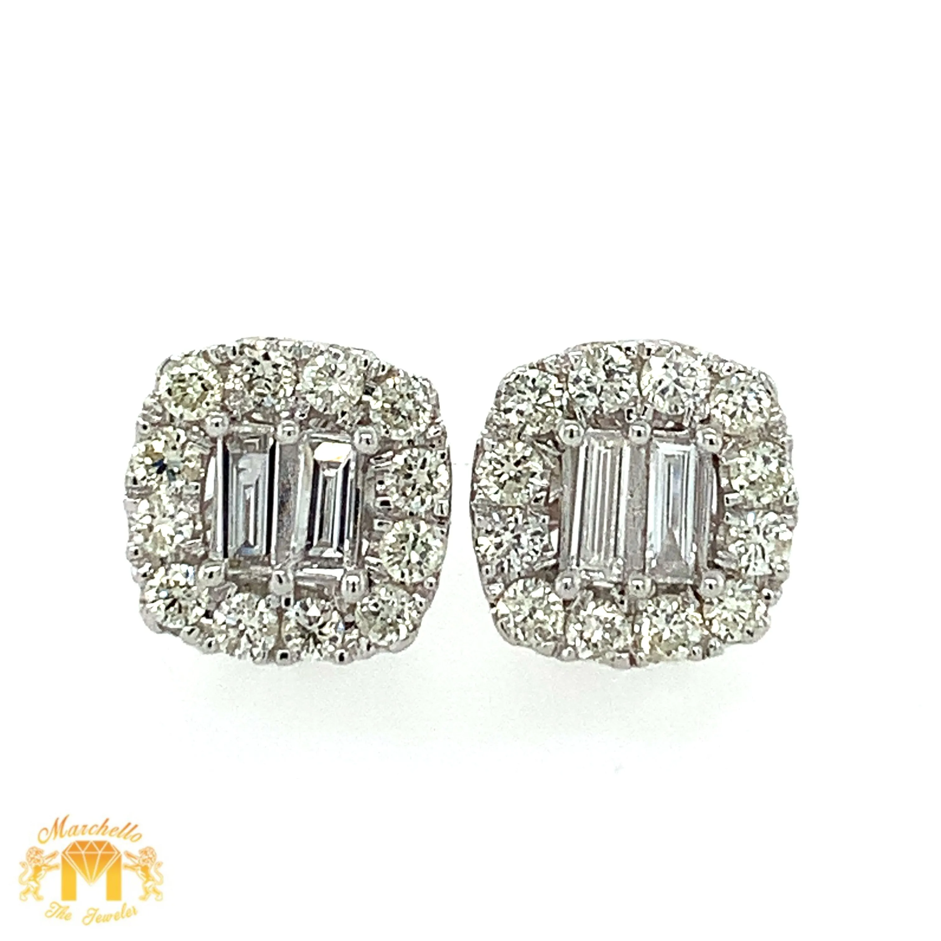 IG special: 9ct Diamond 14k White Gold 3D Cross Ring and Earrings Set (baguettes and emerald-cut diamonds)