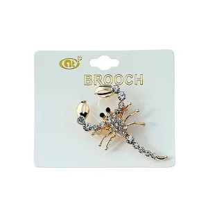 JAH23341-Rhinestone Scorpion Brooch