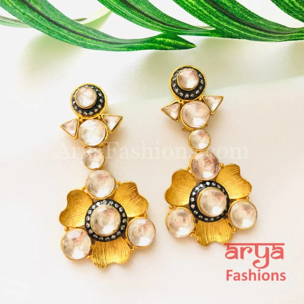 Kundan Long Earrings/Modern Earrings/Party Earrings