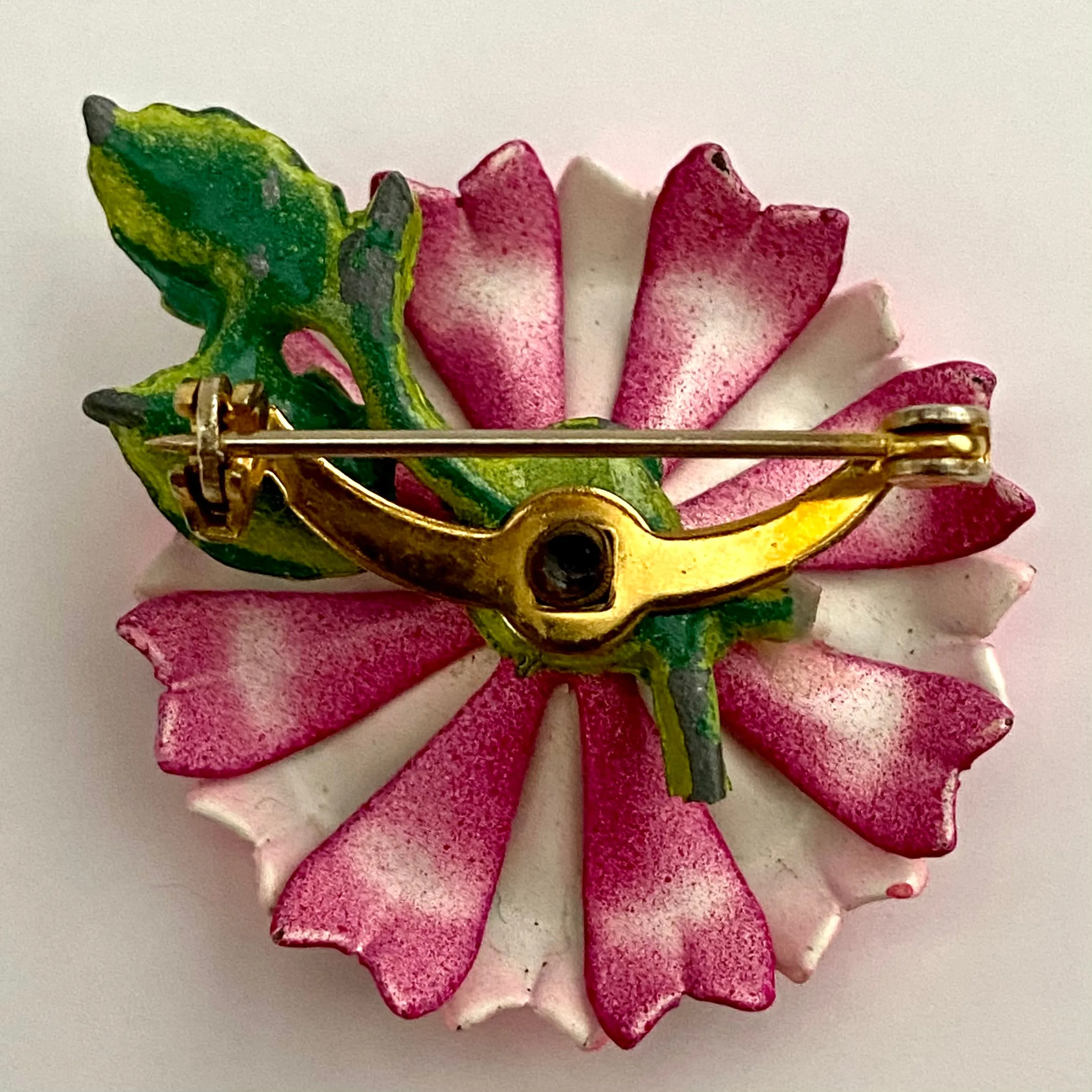 Late 60s/ Early 70s Petite Enamel Flower Brooch