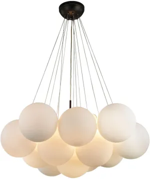 LED Modern Multi-sphere Decorative Milky White Glass Pendant Light