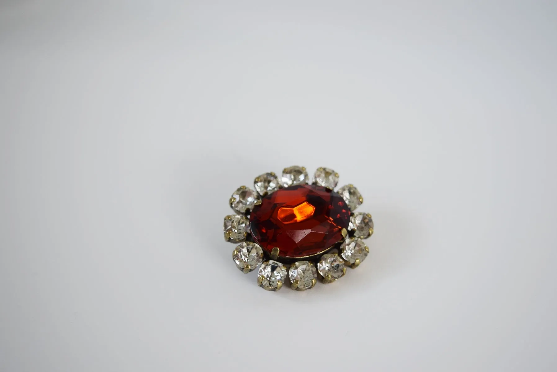 Madeira Topaz Crystal Cluster Brooch