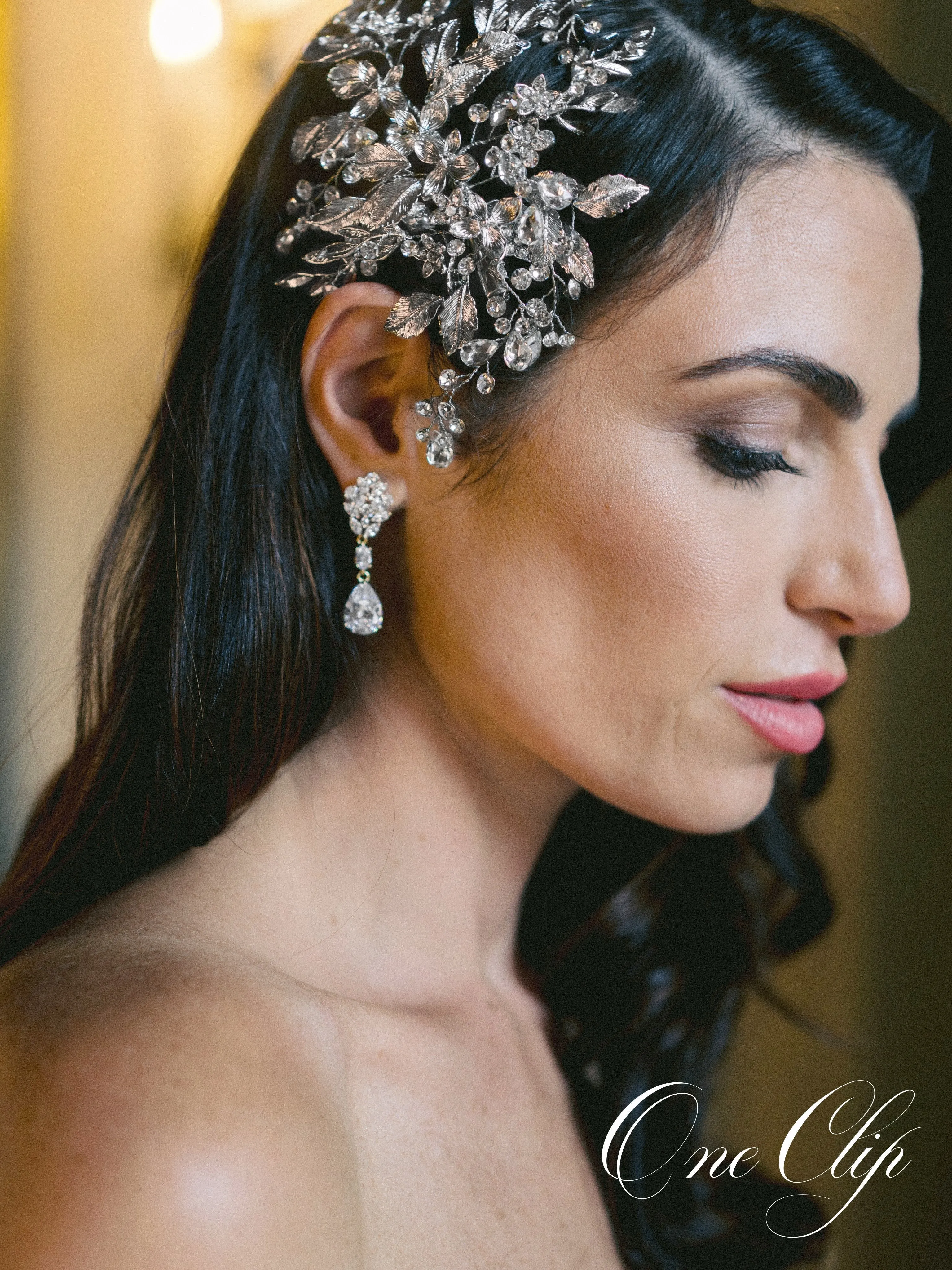 MARGOT Silver Bridal Hair Clips