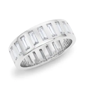 Men's Vertical Baguette Diamond Band