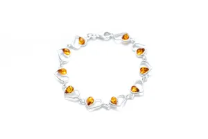 Minimal Amber Heart Bracelet - Elegant & Meaningful Jewelry for All Occasions