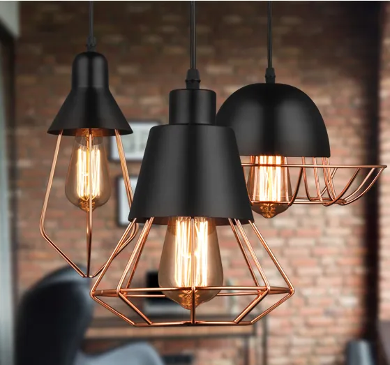 Mogens Industrial Metal Caged Pendant Light