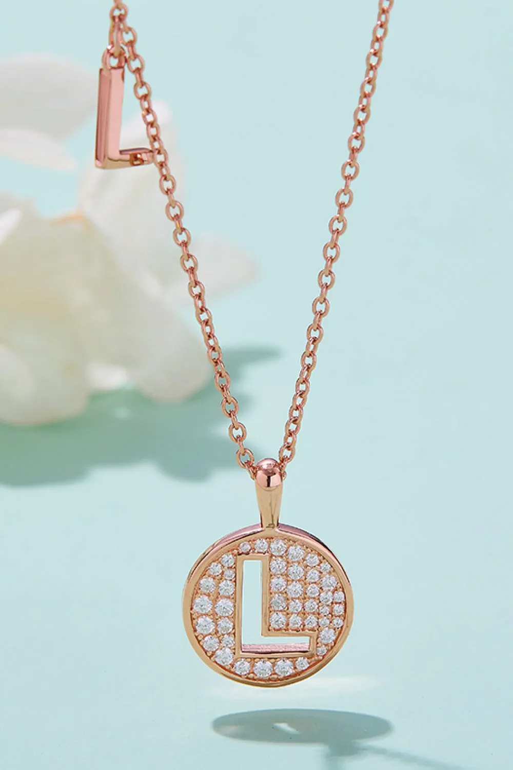 Moissanite K to T Pendant Necklace