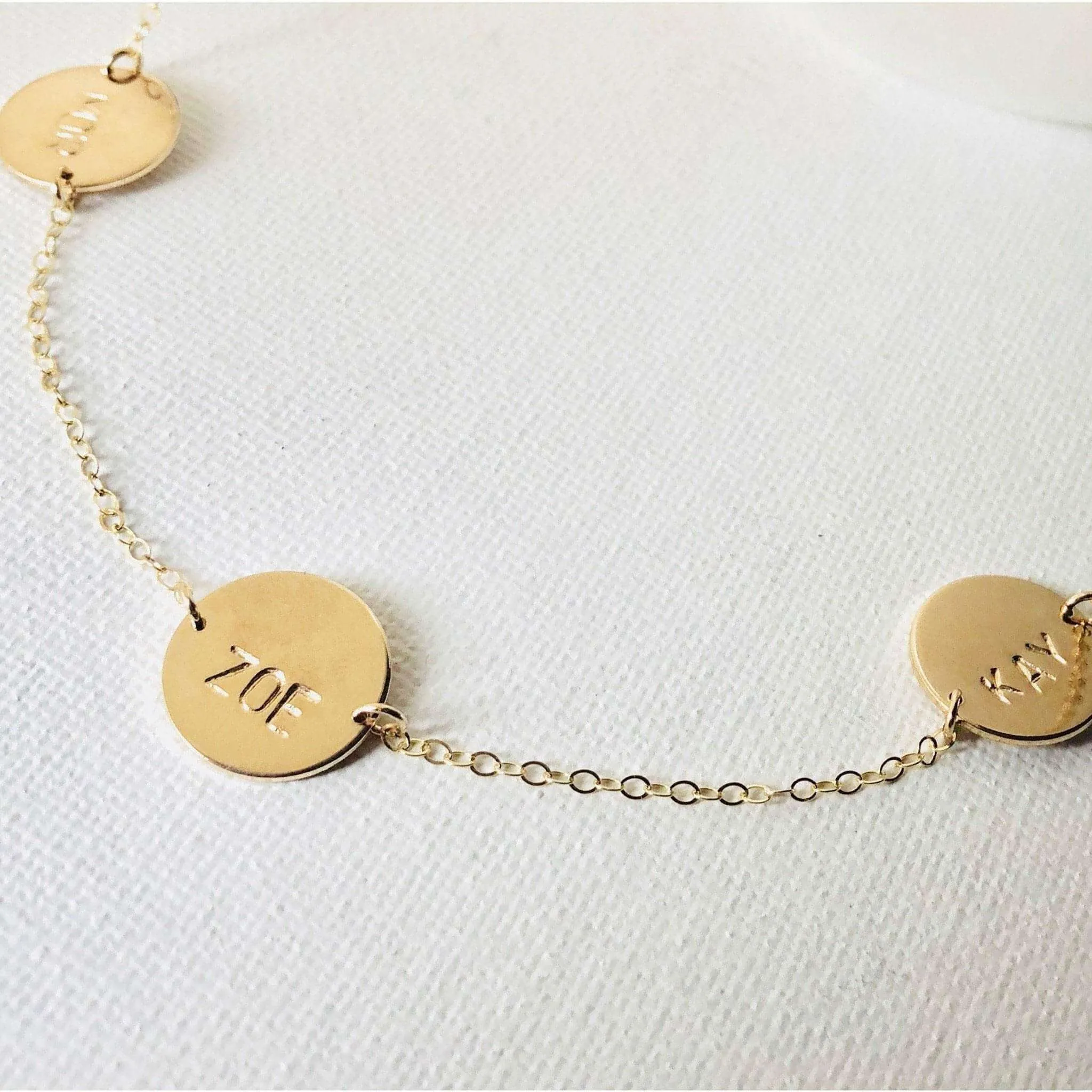 Multi Disc Name Necklace