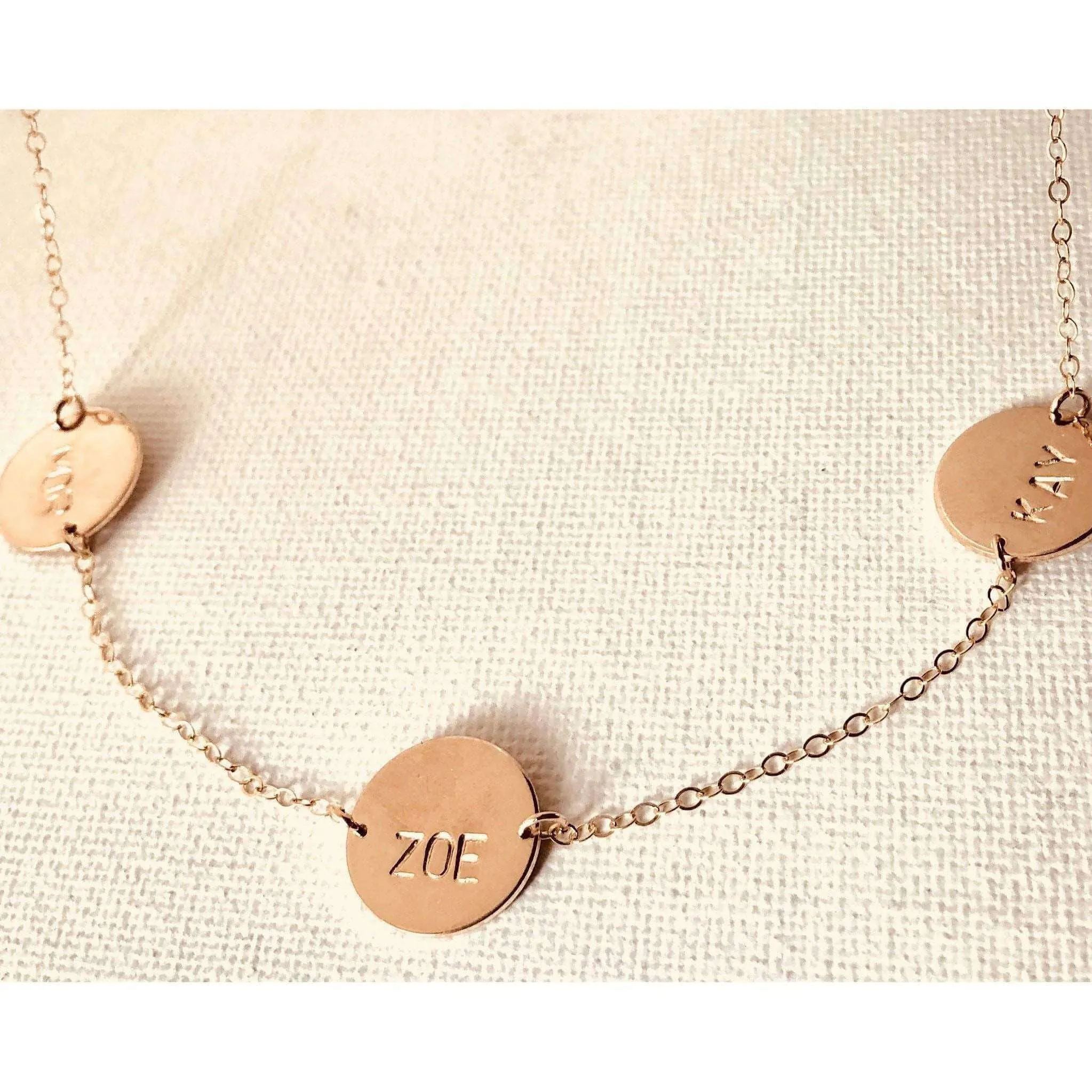 Multi Disc Name Necklace