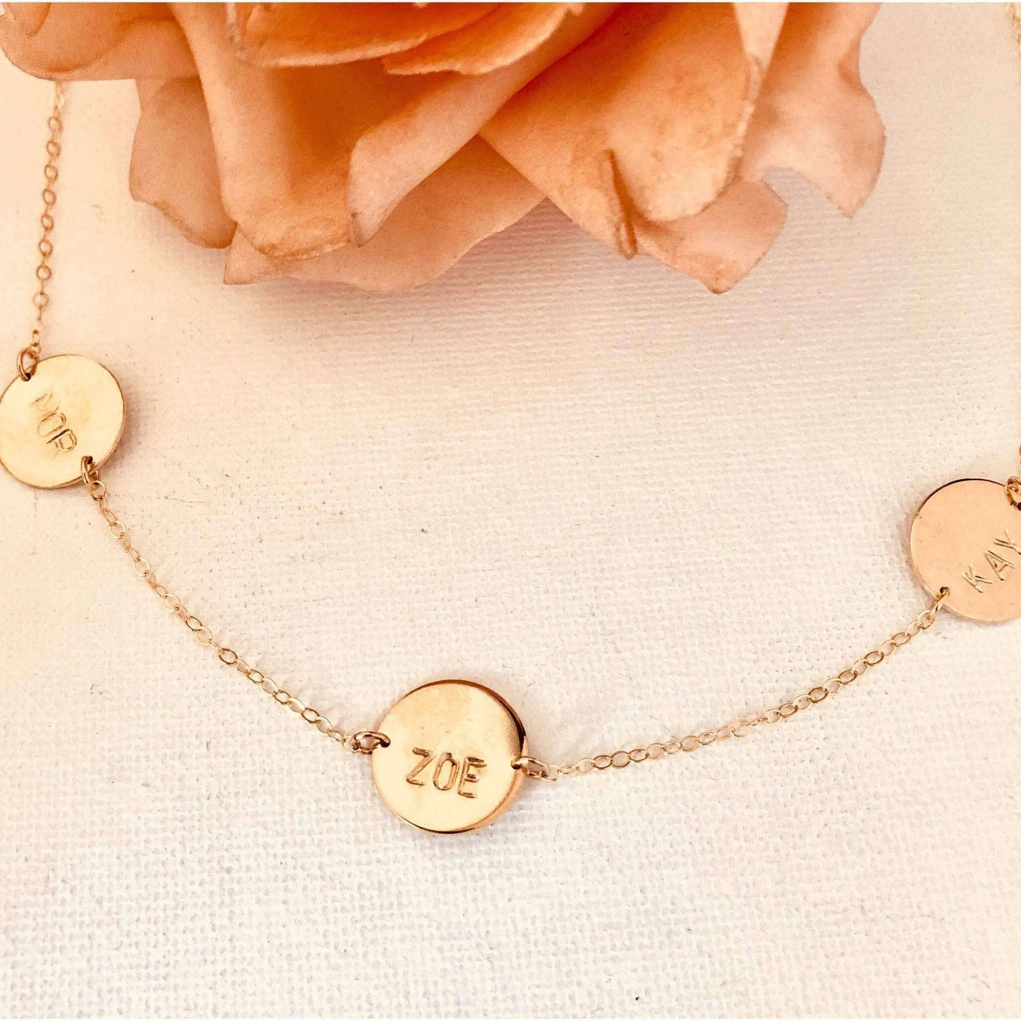 Multi Disc Name Necklace