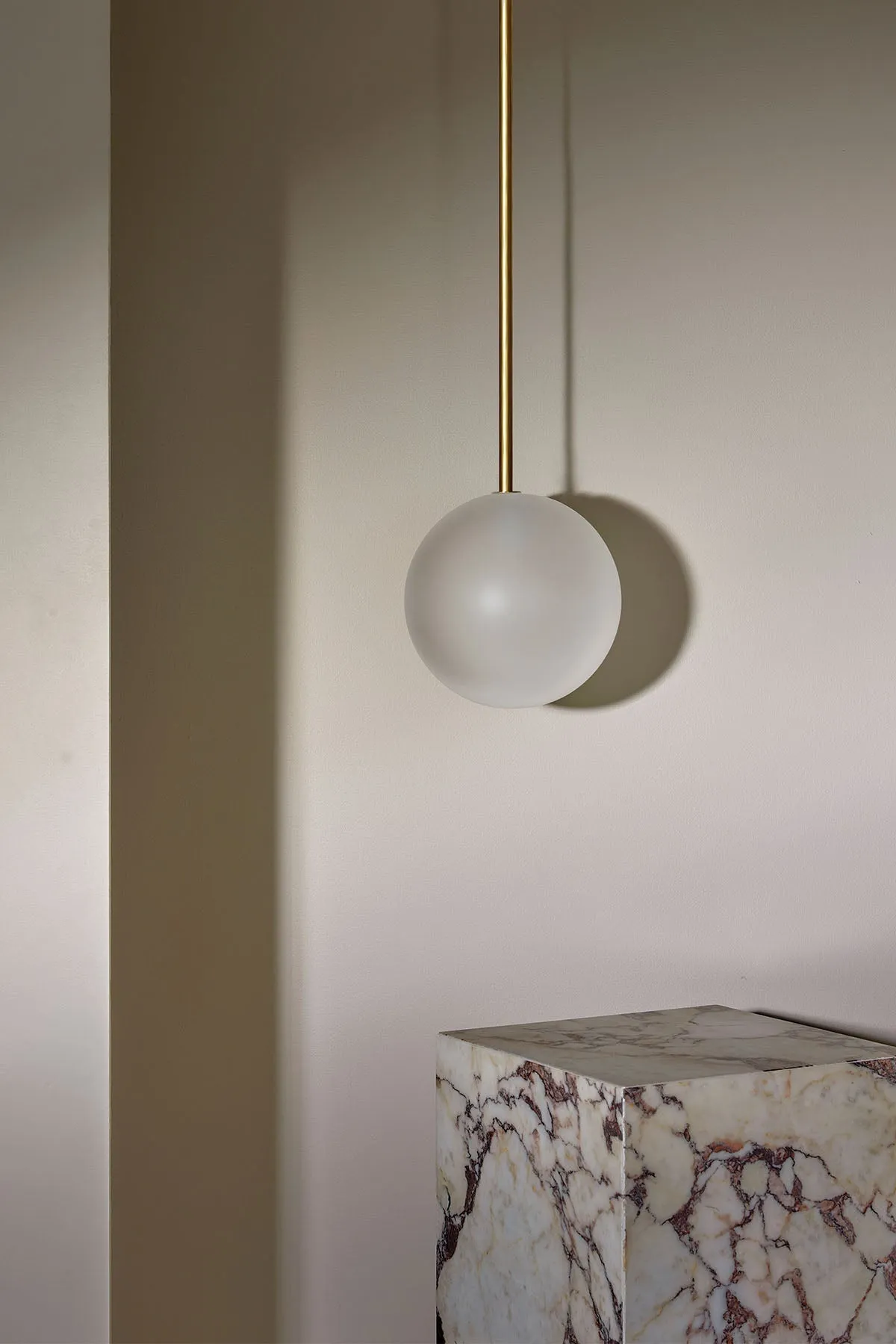 Orb Pendant Light, Large - Solid Rod