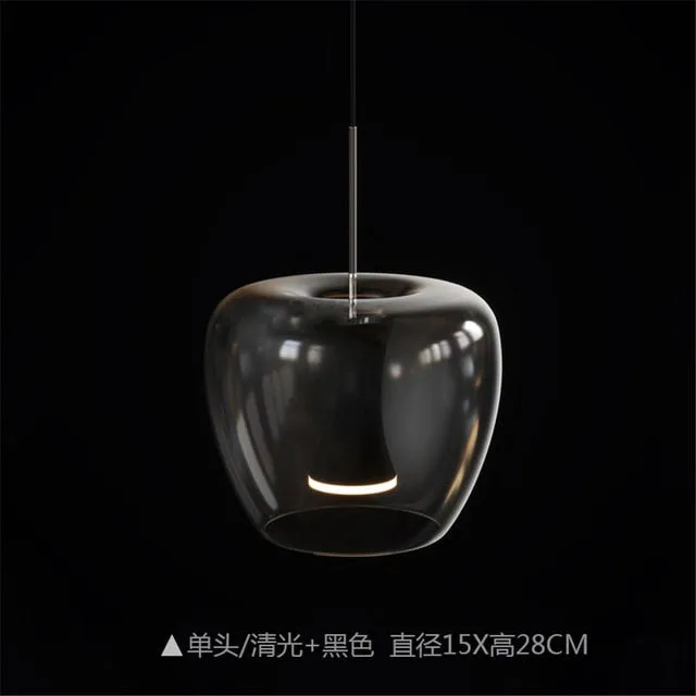 Postmodern Design Clear Glass Led Pendant Lights Luxury Living Room Restaurant Kitchen Loft Decor Spots Hanging Lamp Fixtures