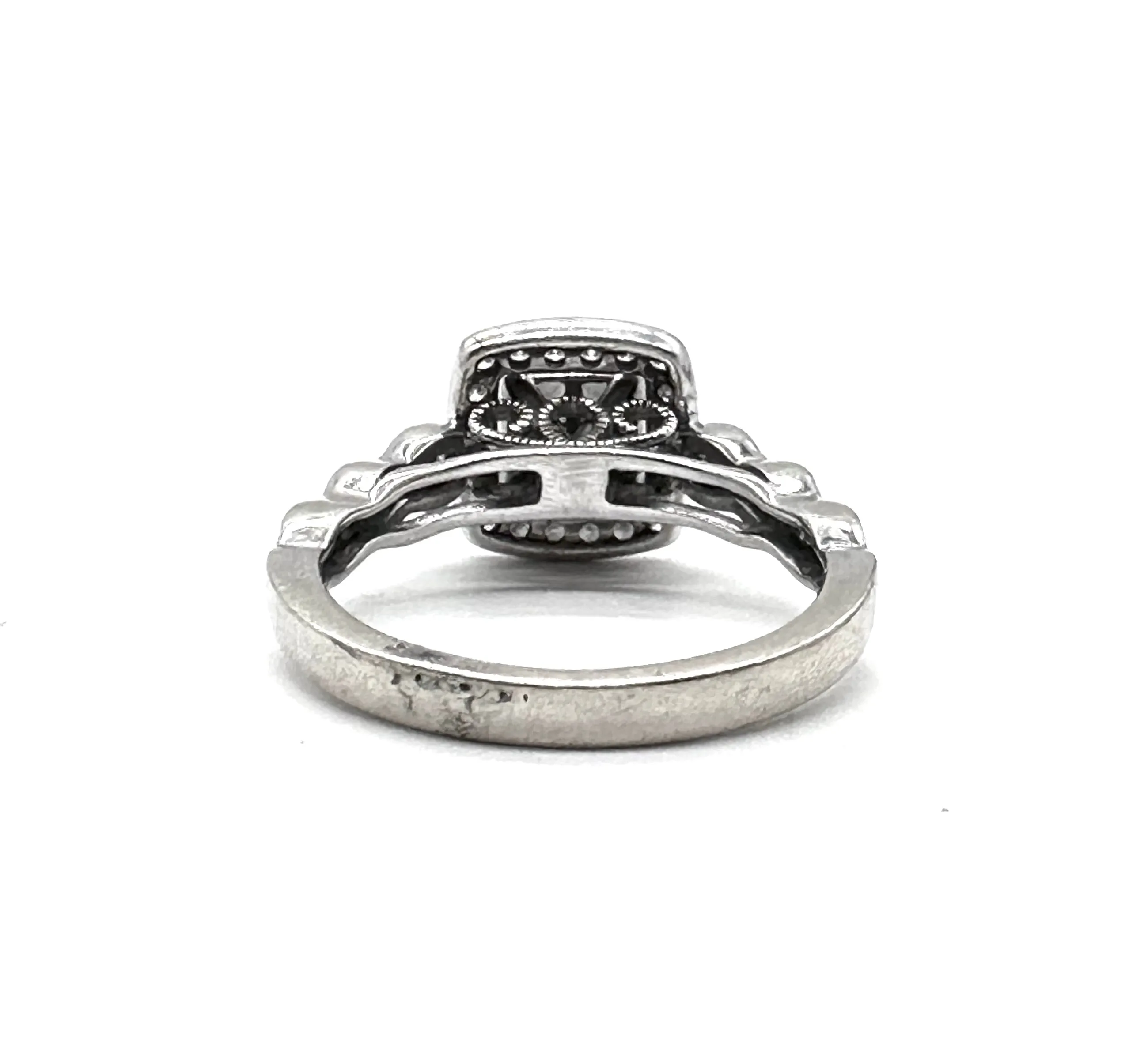 Quad Diamond Milgrain Ring