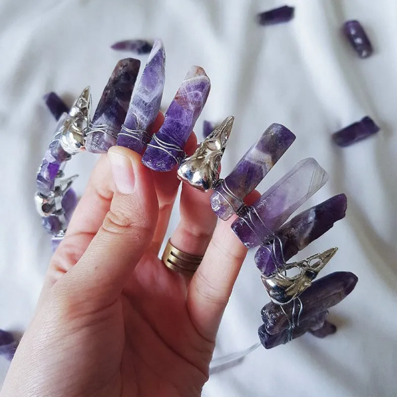 Raven Amethyst Tiara Crown