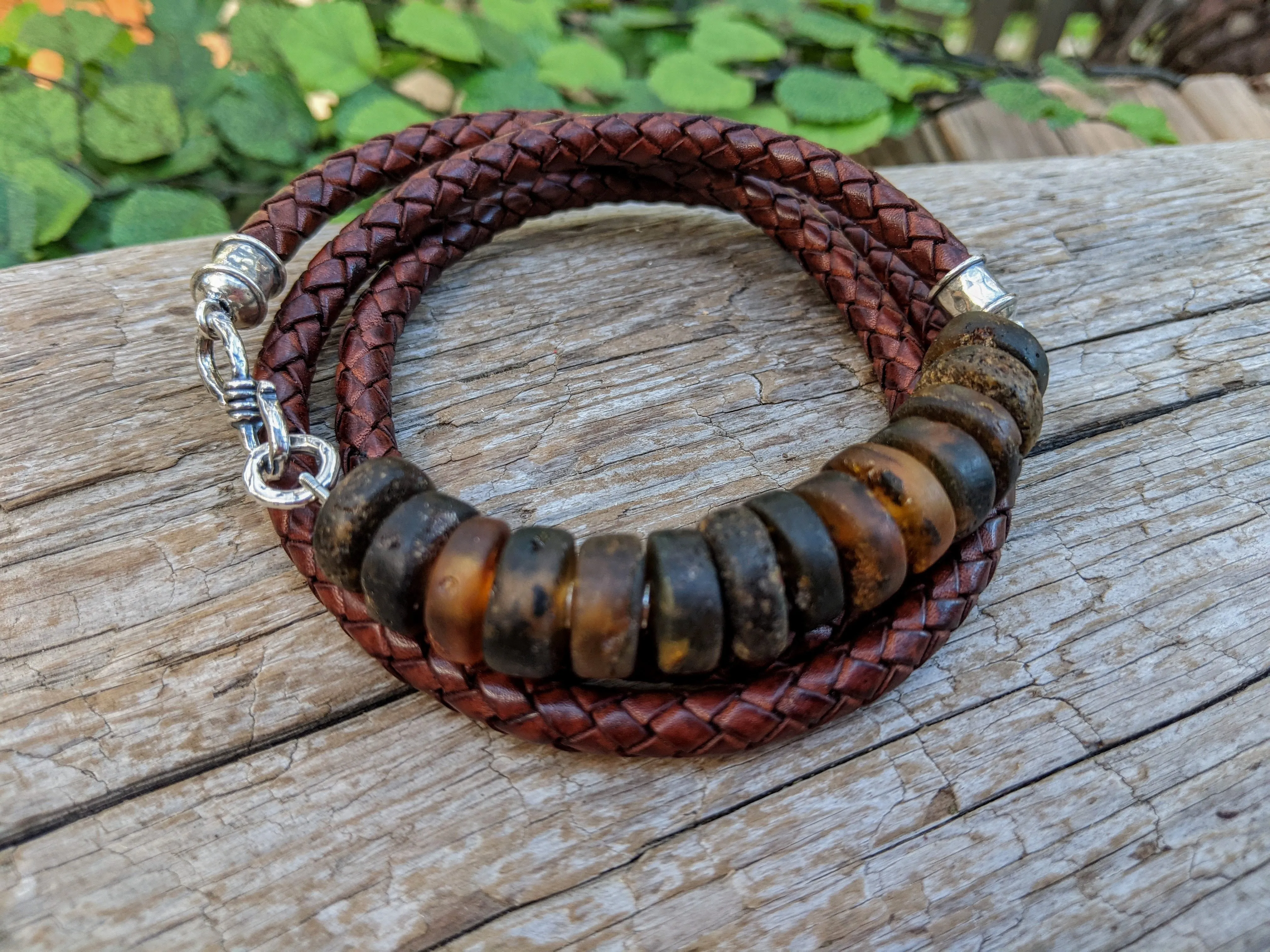 Raw Matte Baltic Amber Wrap Bracelet