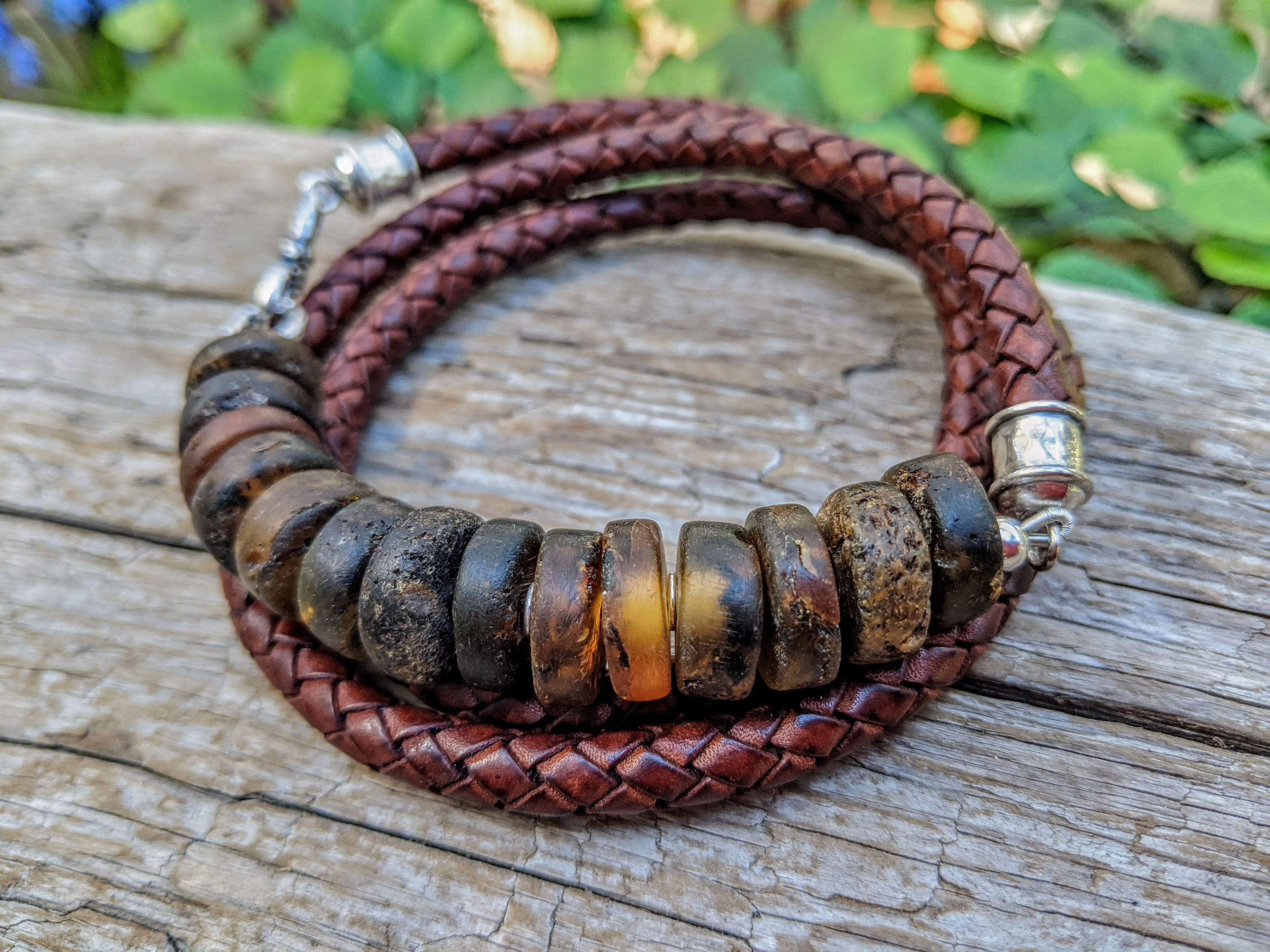 Raw Matte Baltic Amber Wrap Bracelet