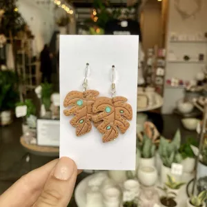 Rivergirl Curiosities | Monstera Leaf Polymer Clay Earrings