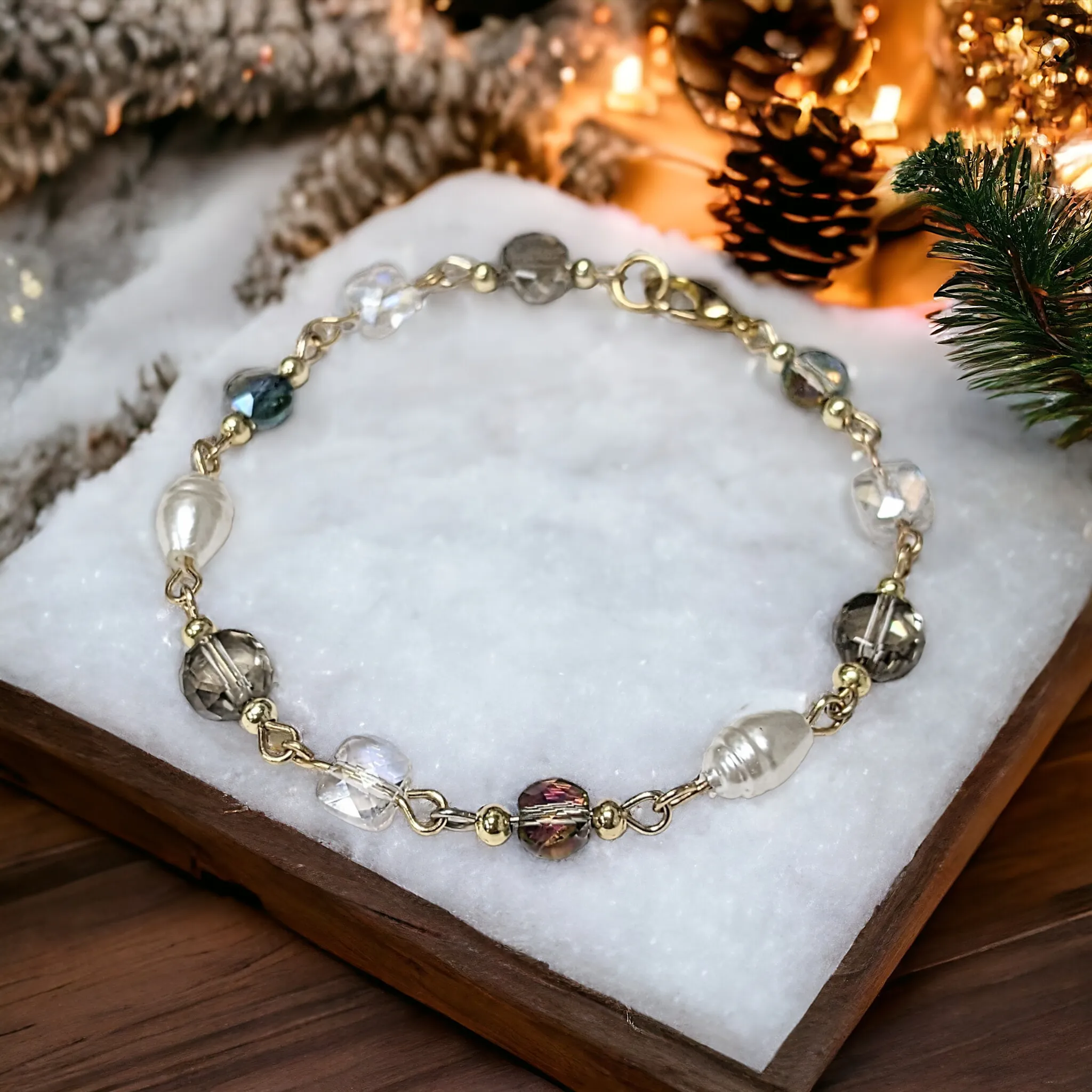 Romantic Crystal Pearl bracelet