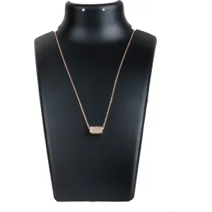 Rose gold Dimond Necklace-1 Gold-plated Diamond Brass Pendant