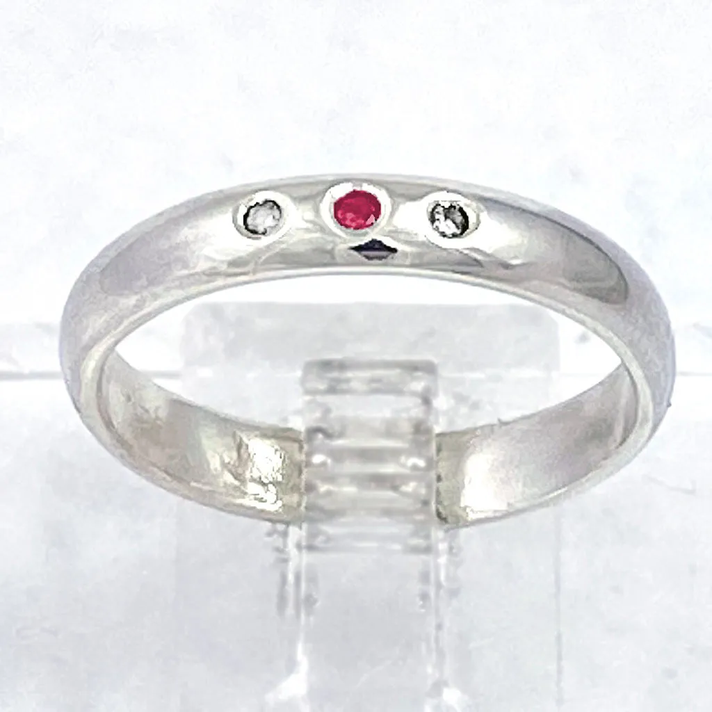 Ruby & Diamonds Trio Ring (size 8 1/2)