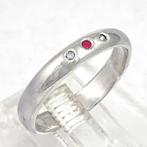 Ruby & Diamonds Trio Ring (size 8 1/2)