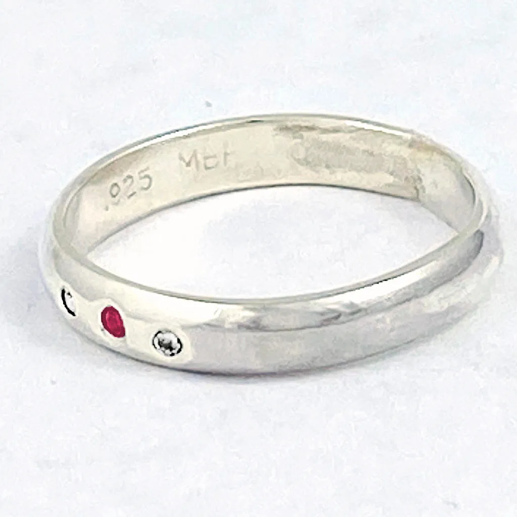 Ruby & Diamonds Trio Ring (size 8 1/2)