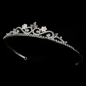 Silver and Lilac Tiara