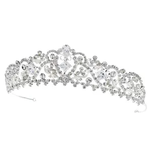 Silver Plated Crystal Bridal Tiara