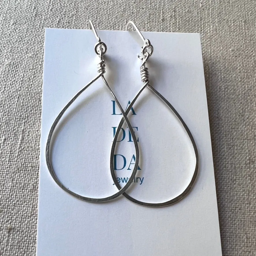 Simple Silver Hoops