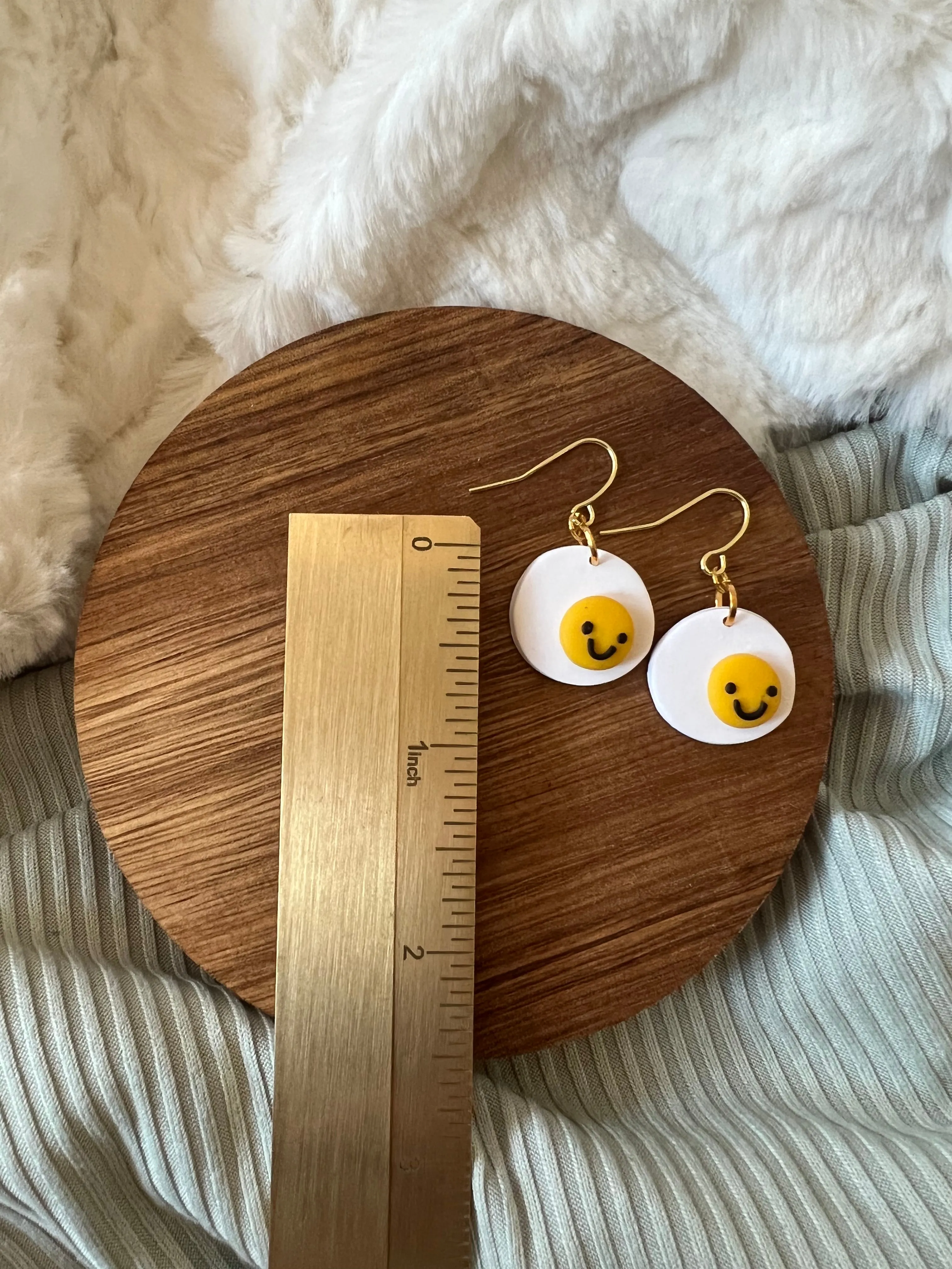 Sindy Side Up Egg Earrings