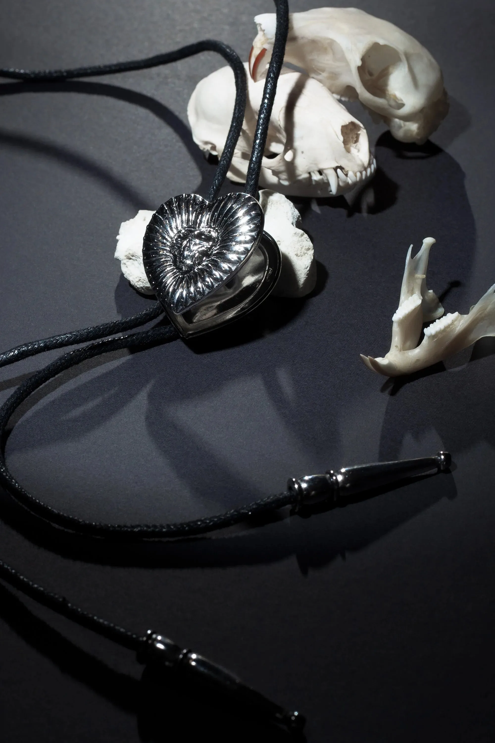 Skull Flower Bolo Tie