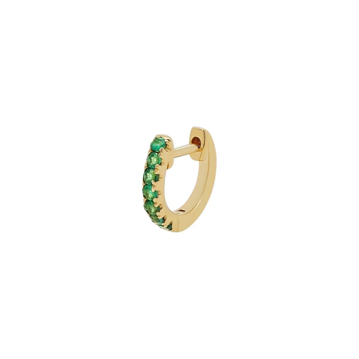 Small Emerald Huggie Hoop | .55GMS .10CT | Single