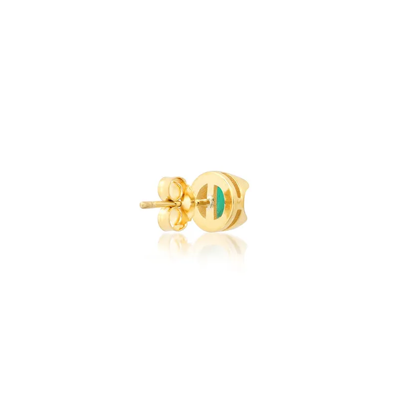 Small Illusion Set Emerald Studs