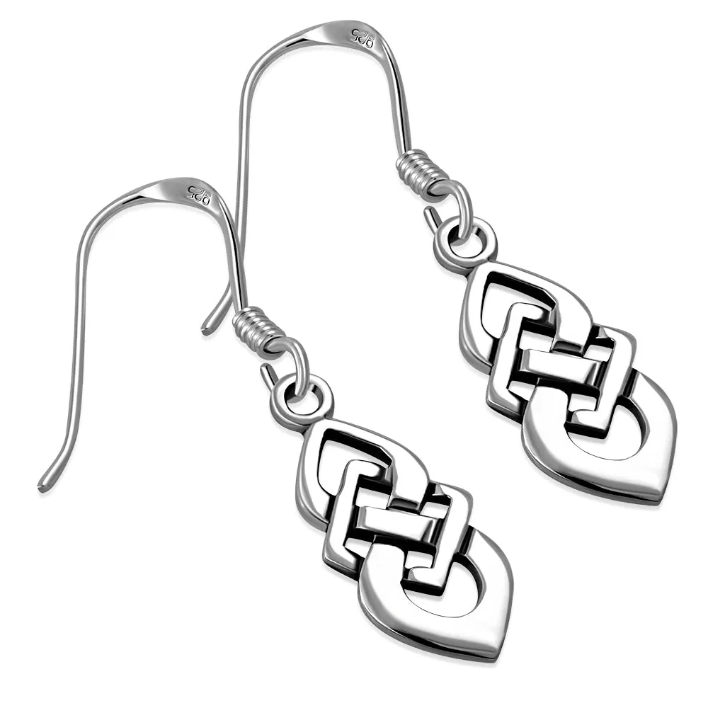 Solid Silver Celtic Knot Earrings