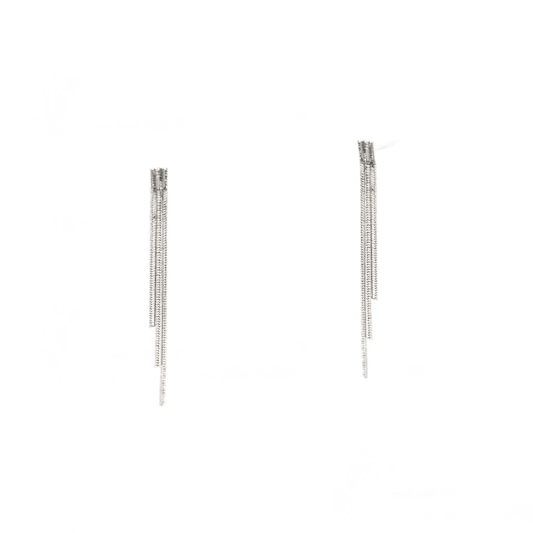 TAI Three Strand Short Linear Drip Earrings