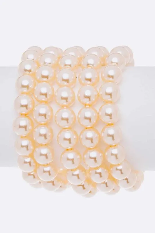 TEEK - Rose Pearl Layer Stretch Bracelet