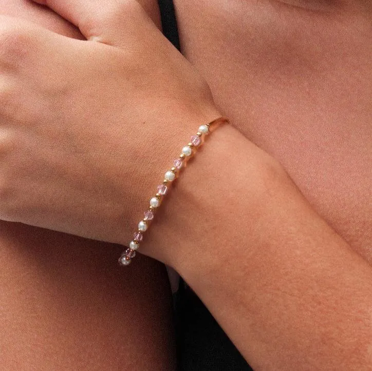 THE PINK CRYSTAL PEARL HEIRLOOM BRACELET