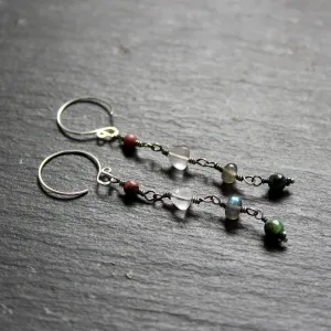 Tidal Pools. Skald Chain Earrings.