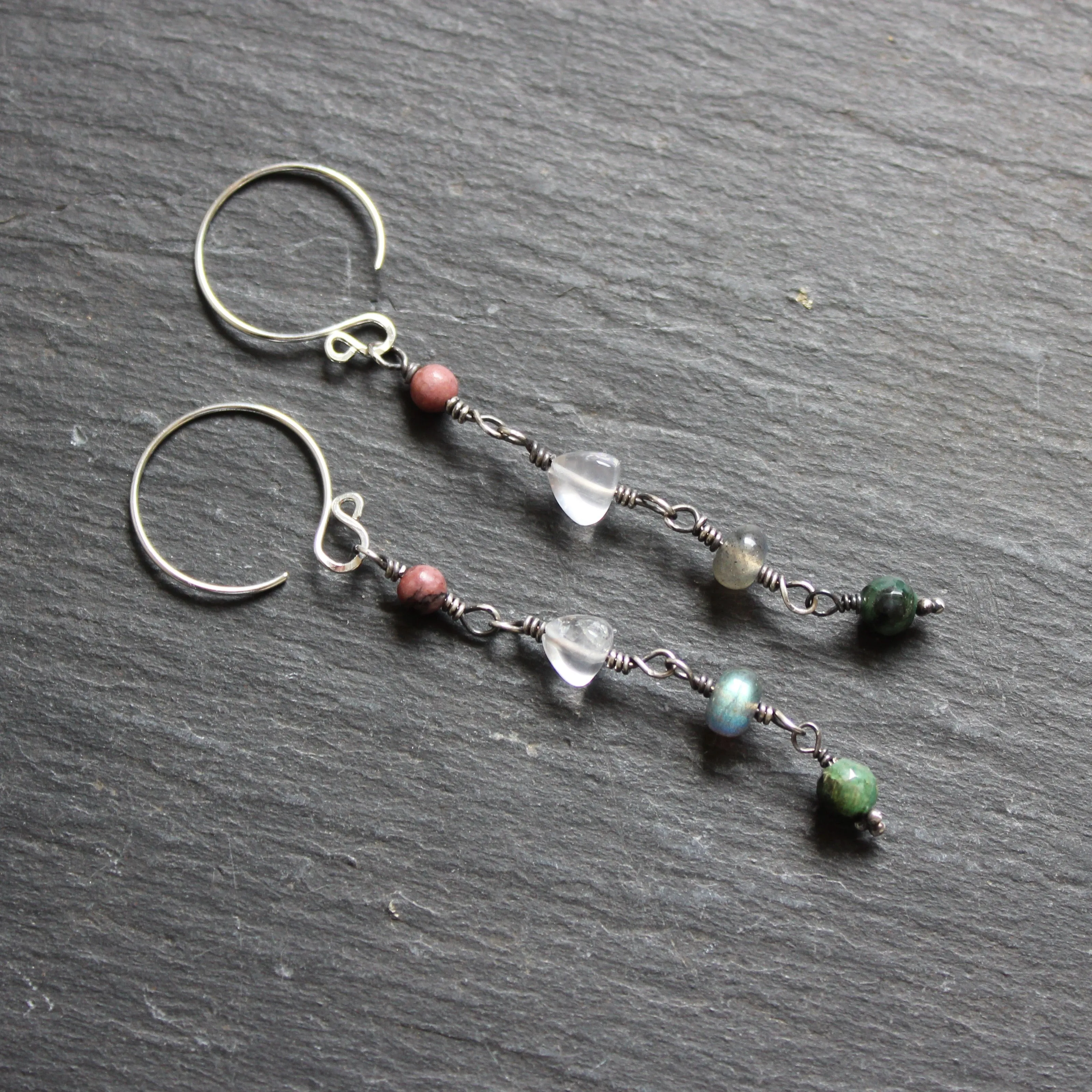 Tidal Pools. Skald Chain Earrings.