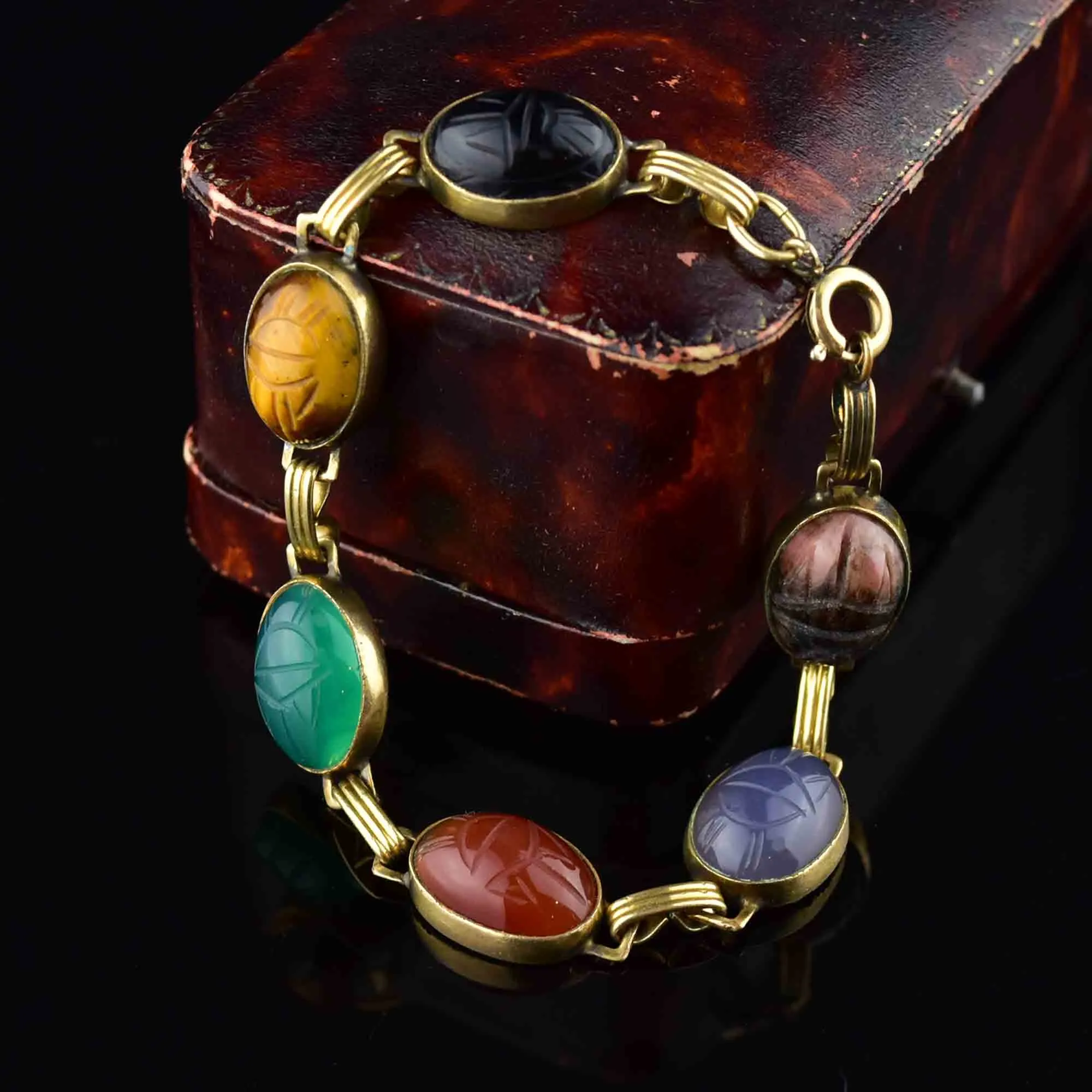 Vintage Scarab Beetle Bug Bracelet