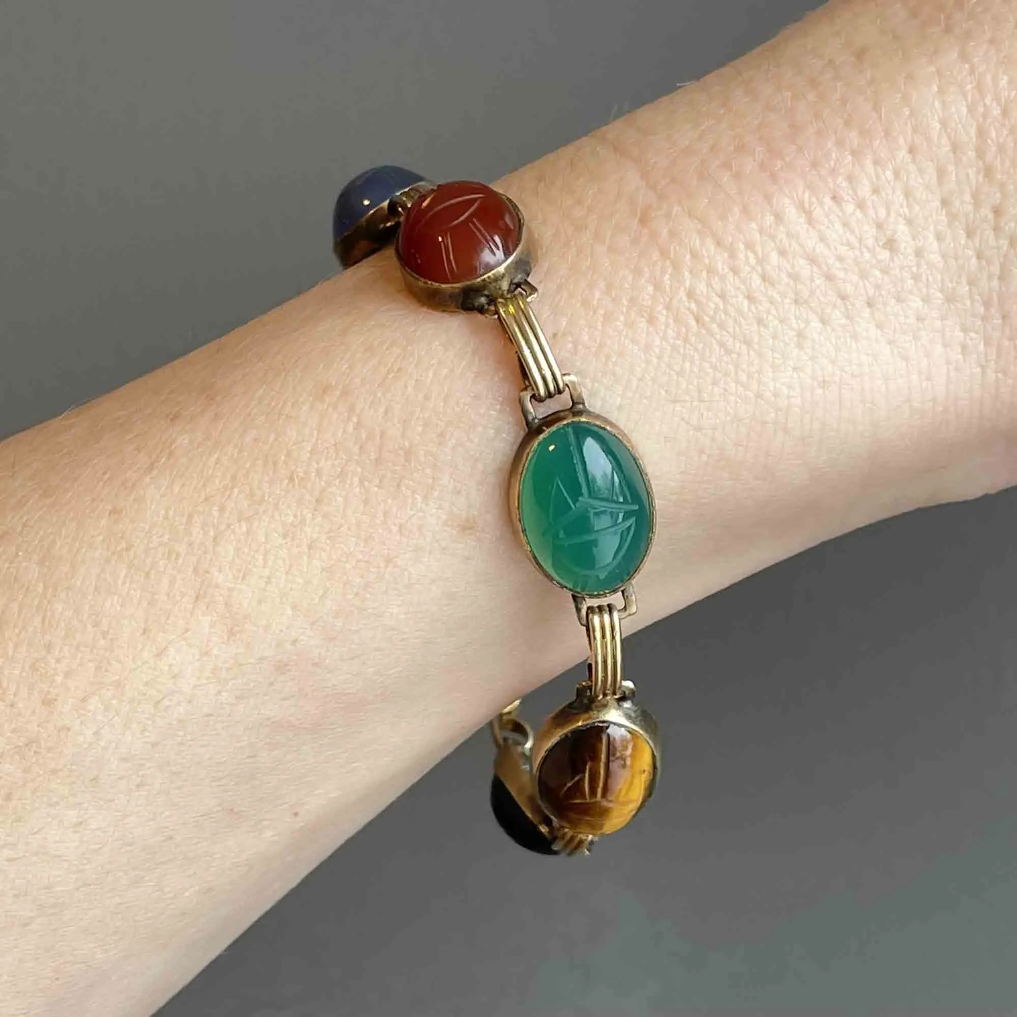 Vintage Scarab Beetle Bug Bracelet