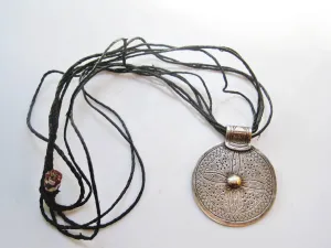 Vintage Silver Round Siwa Pendant from Egypt